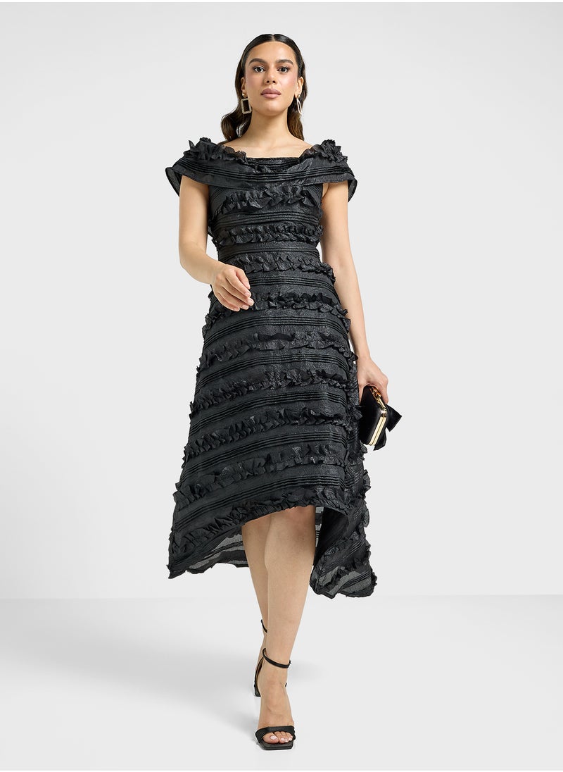 Ruffled Hi-Lo Dress