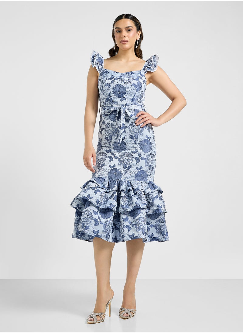 Floral Ruffle Dress