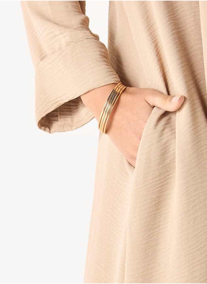 Iconic A-line Sleeveless Dress with Longline Shrug