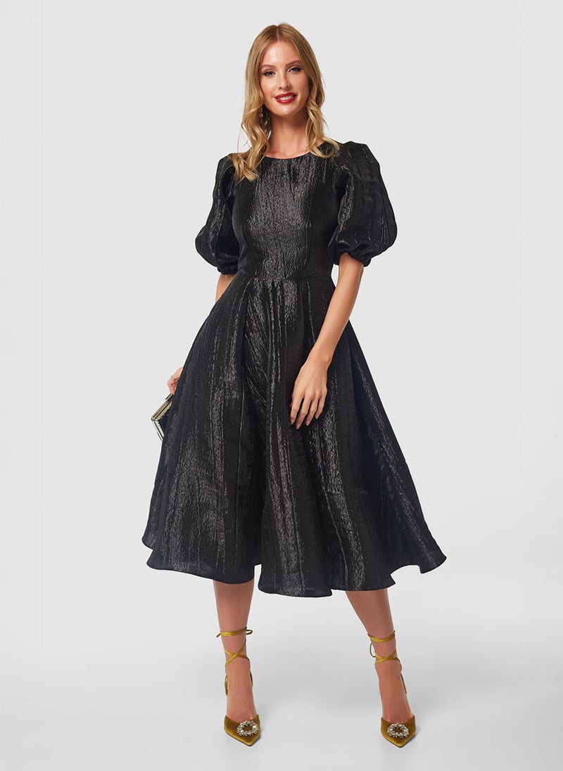 Closet Gold Paneled Skirt Dress