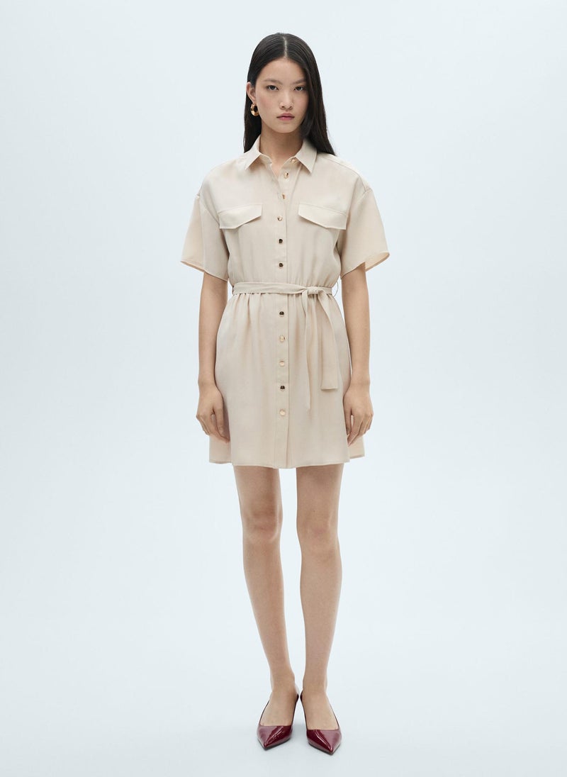 Belt Shirt Dress