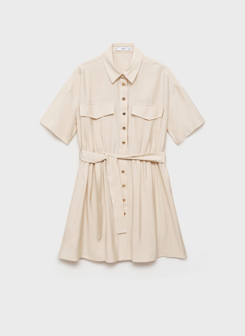 Belt Shirt Dress