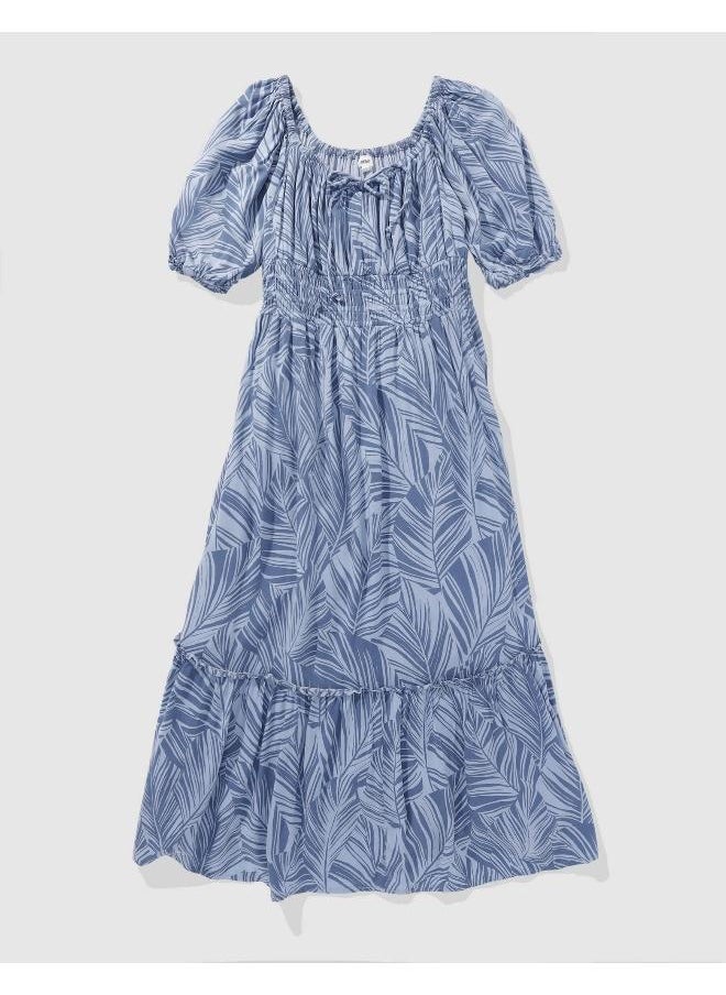 Scoop Neck Ruched Dress