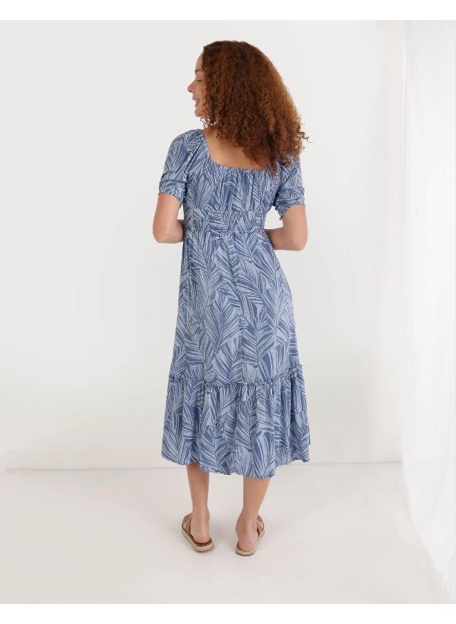 Scoop Neck Ruched Dress