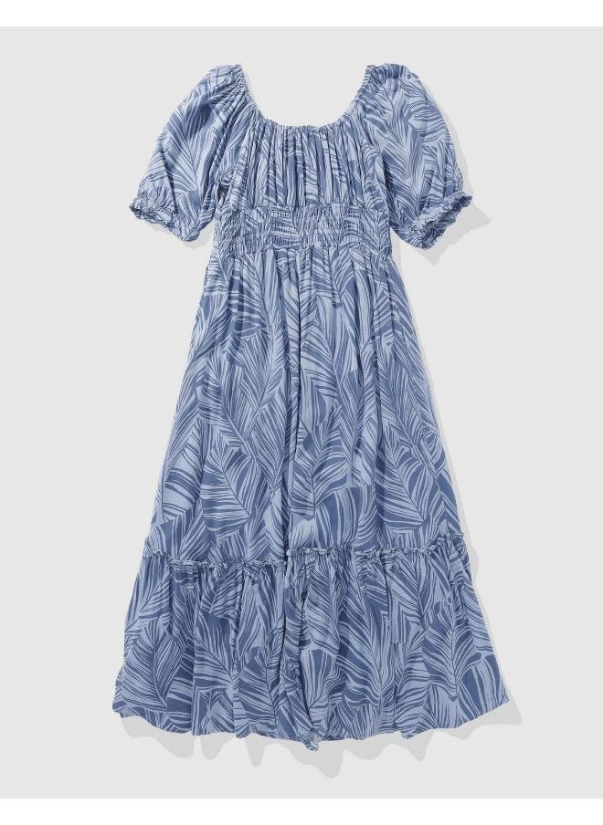 Scoop Neck Ruched Dress