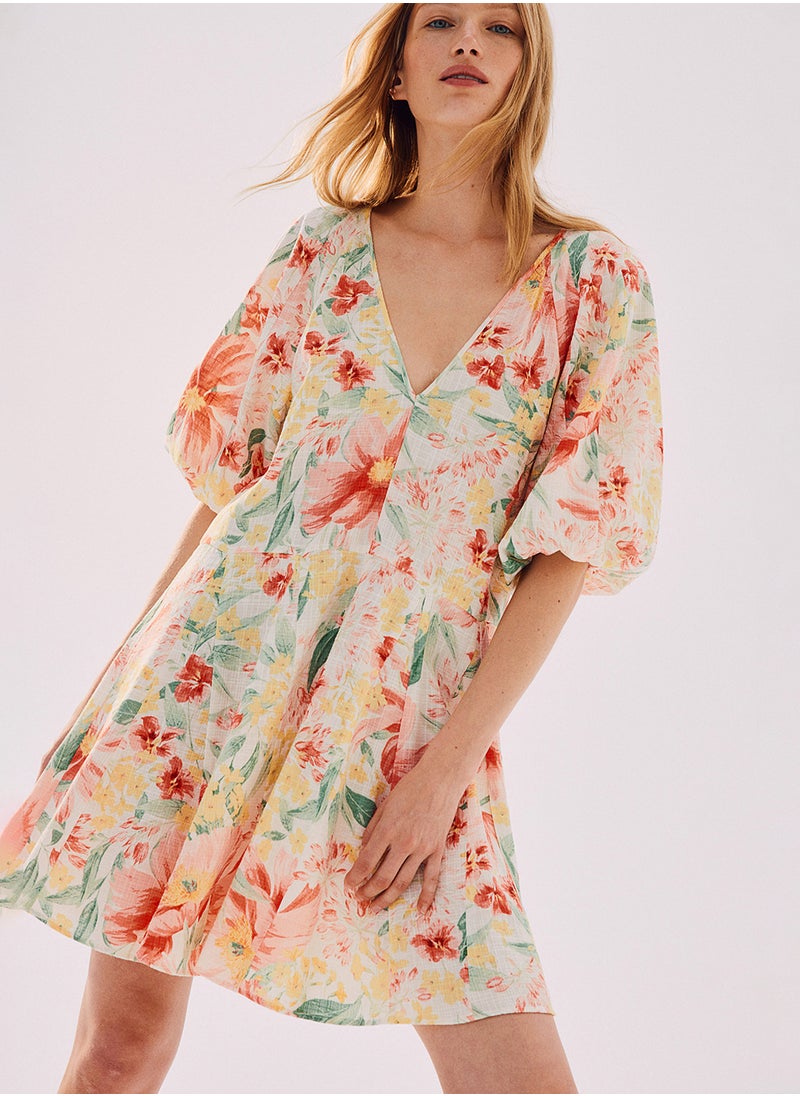 Flared-Skirt Dress