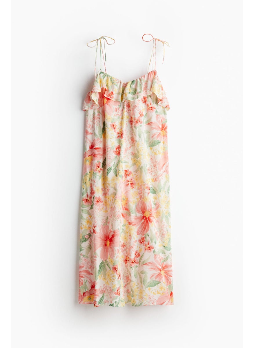 Frill-Trimmed Strappy Dress