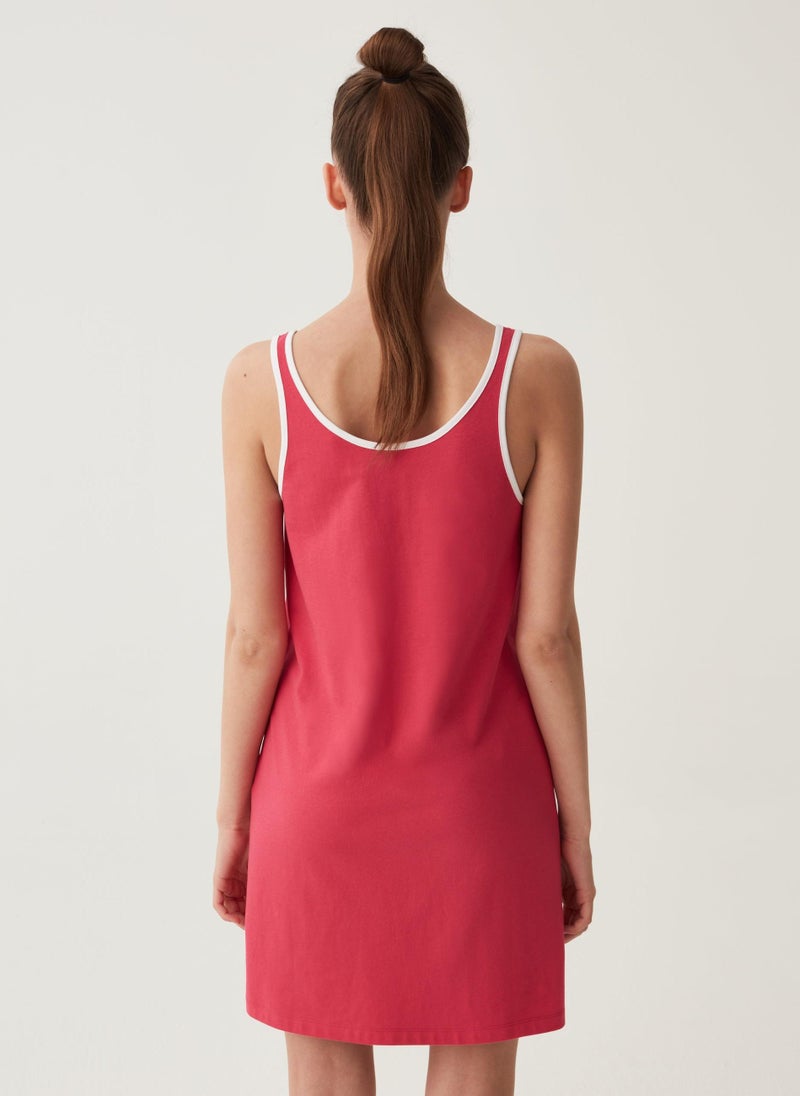 Ovs Sleeveless Dress With Contrasting Colour Trims