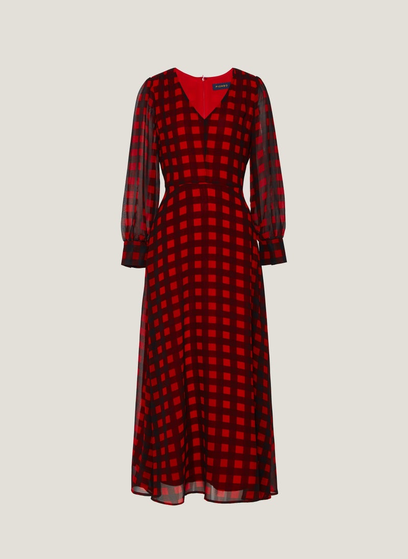 Ovs Womens Piombo Long Checked Dress