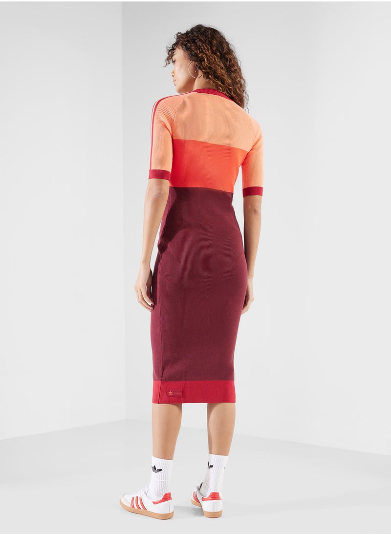 Ribbed Midi Dress