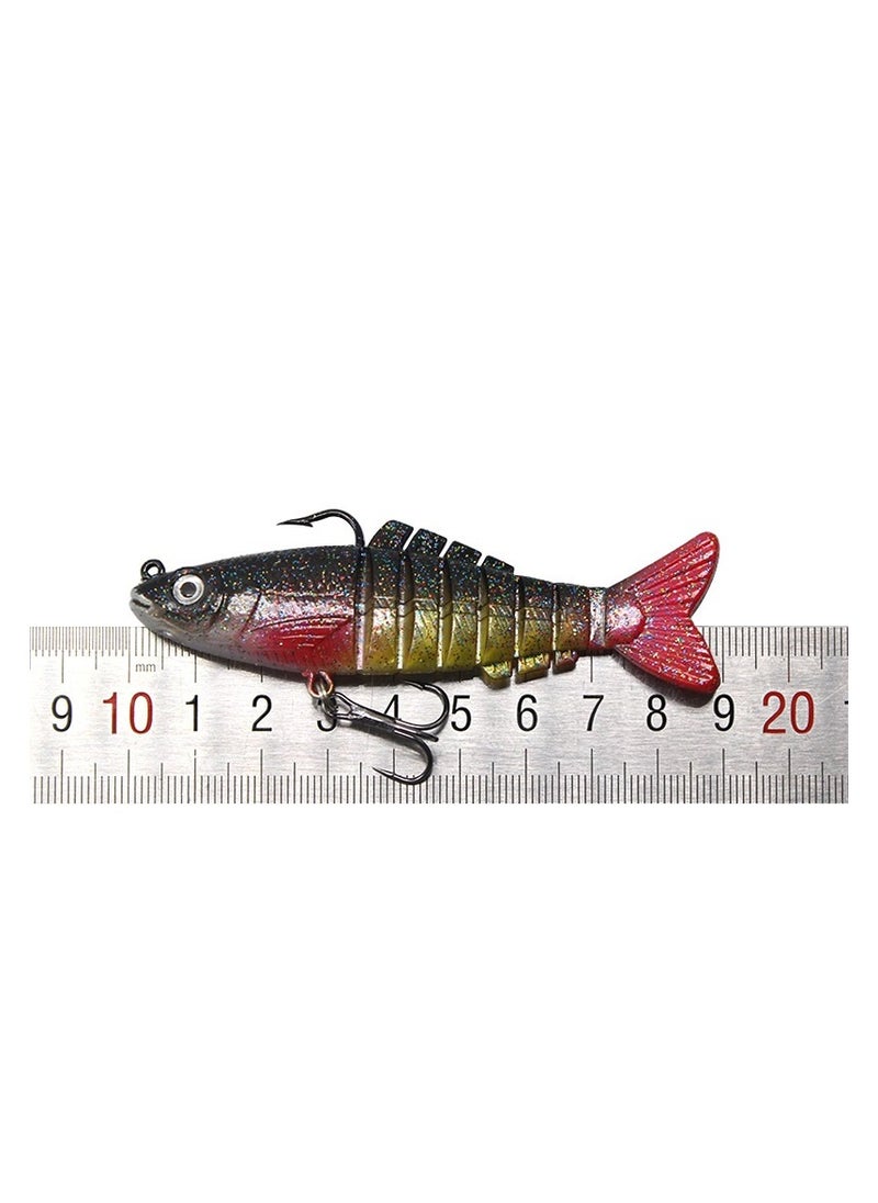 New 10-pack Lure bionic fish bait fishing gear fishing segmented soft fish lead fish PVC 10 colors 9cm 17.5g segmented soft Lure bait