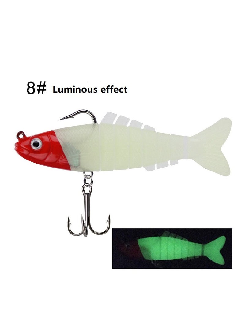 New 10-pack Lure bionic fish bait fishing gear fishing segmented soft fish lead fish PVC 10 colors 9cm 17.5g segmented soft Lure bait