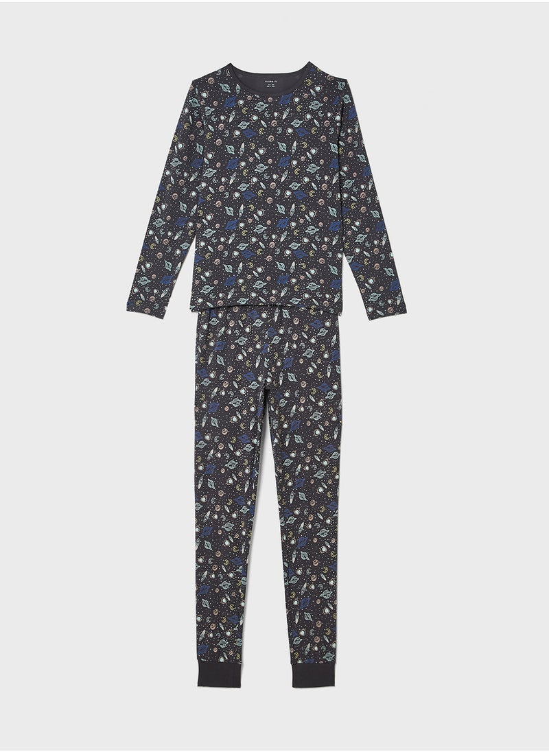 Kids Graphic Printed Pyjama Sets