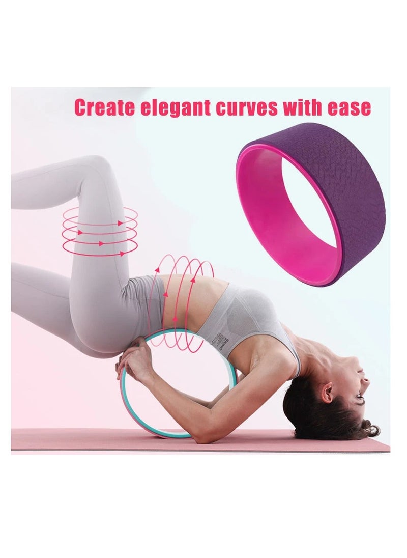 Yoga Wheel, Nonslip Yoga Prop Wheel Strongest & Most Comfortable Yoga Roller for Improving Yoga Poses & Backbends, Stretching, Improving Flexibility