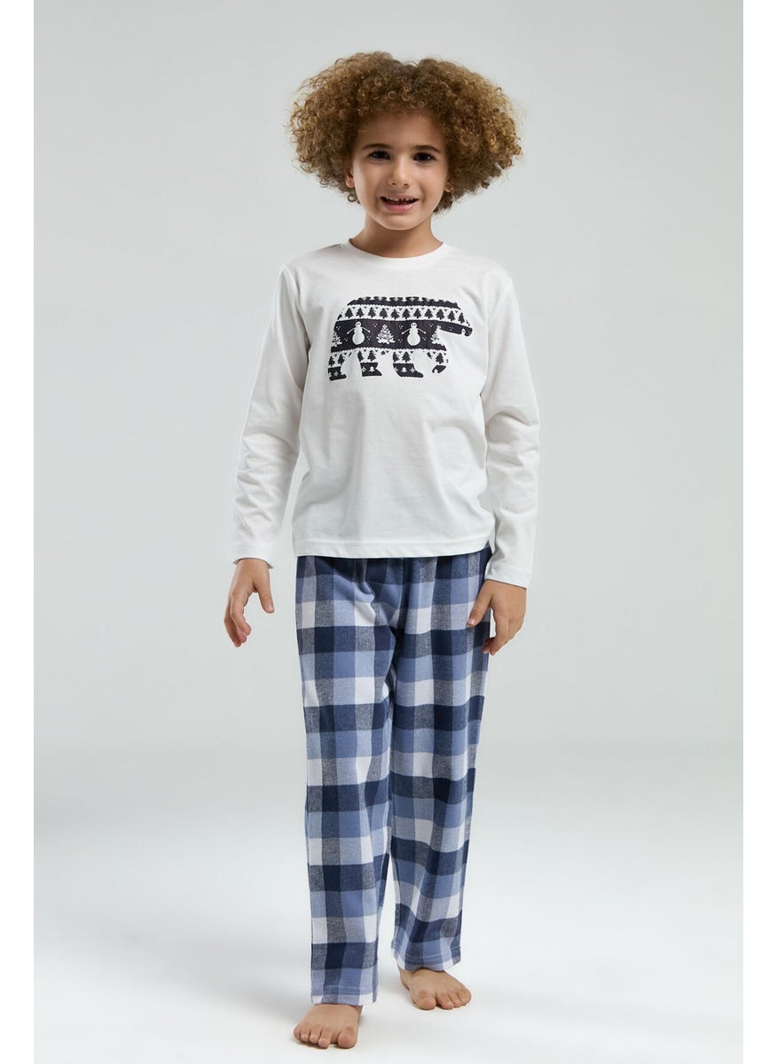 Boy White Long Sleeve Pajama Set