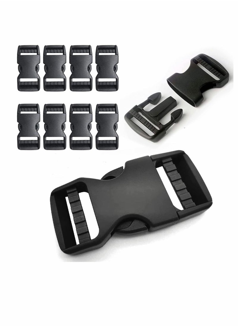 Side Release Buckle, 10 Pcs Plastic Replacement Buckles for 1 inch Webbing Backpack Strap