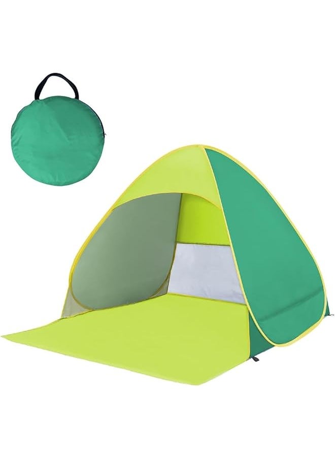 promass Pop Up Beach Tent for Baby - Quick and Easy Set Up, Beach Shade Tent for 3/4 Person with UPF 50+ UV Protection, Portable Sun and Water Shelter for Fishing, Camping, Hiking