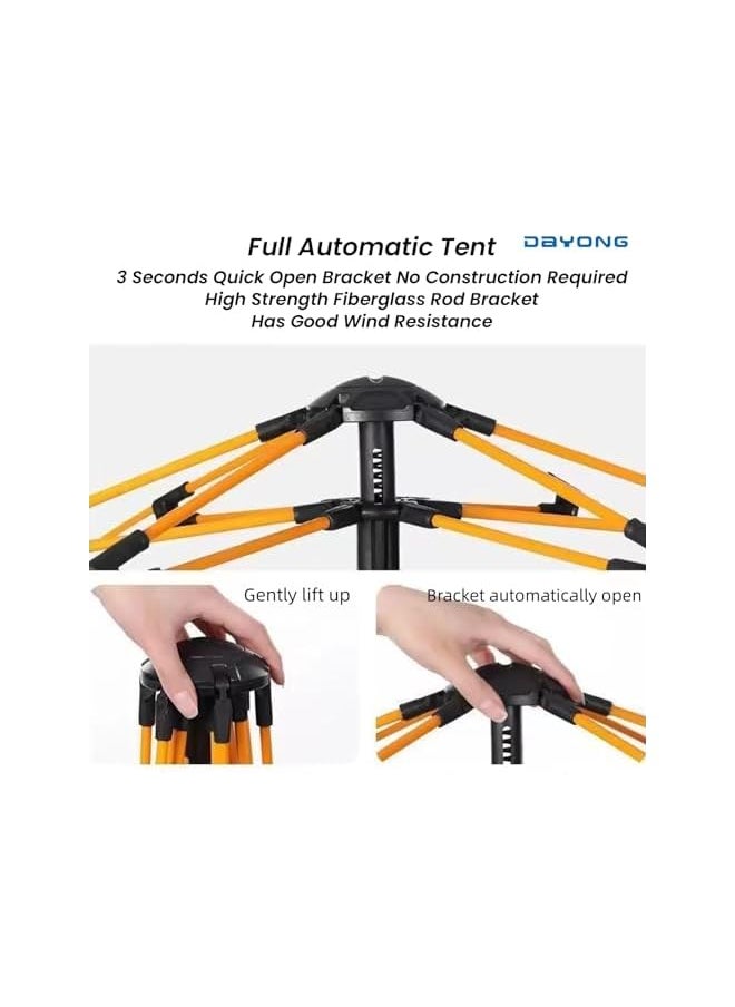 Tent For Camping, 3-4 Person Waterproof Instant Tent, Portable Outdoor Tent, Automatic Pop Up Tent With Carry Bag, Dome Tent For Camp, Picnic, Hiking, Beach, Traveling.