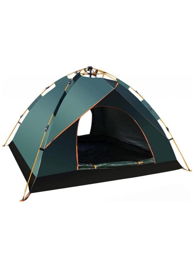 Pop Up Tent Double Doors Frame Garden Picnic Hiking Tent Light and Practical Popup Tent Waterproof for Camping for 3-4 People 200 * 200 * 135cm