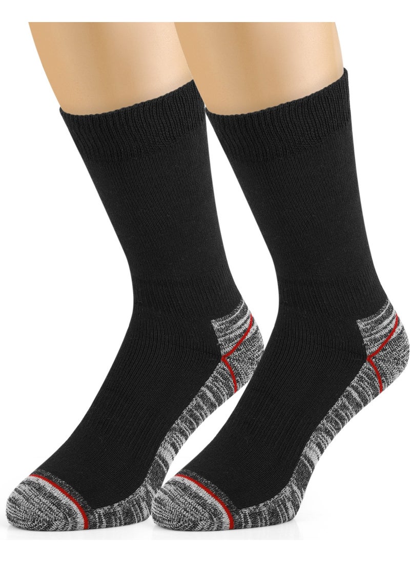 3 Pairs of Men's Durable, Protective and Heel Toe Thick Worker Socks