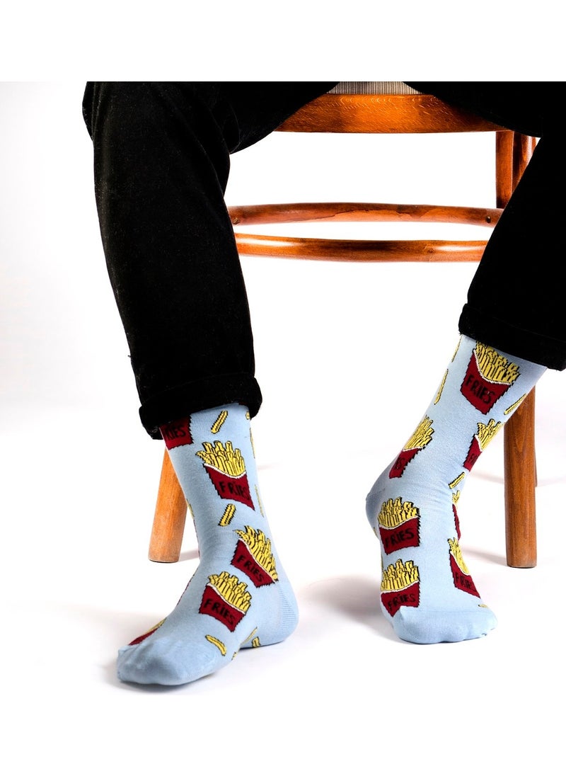 2 Pack Fries Patterned Socks