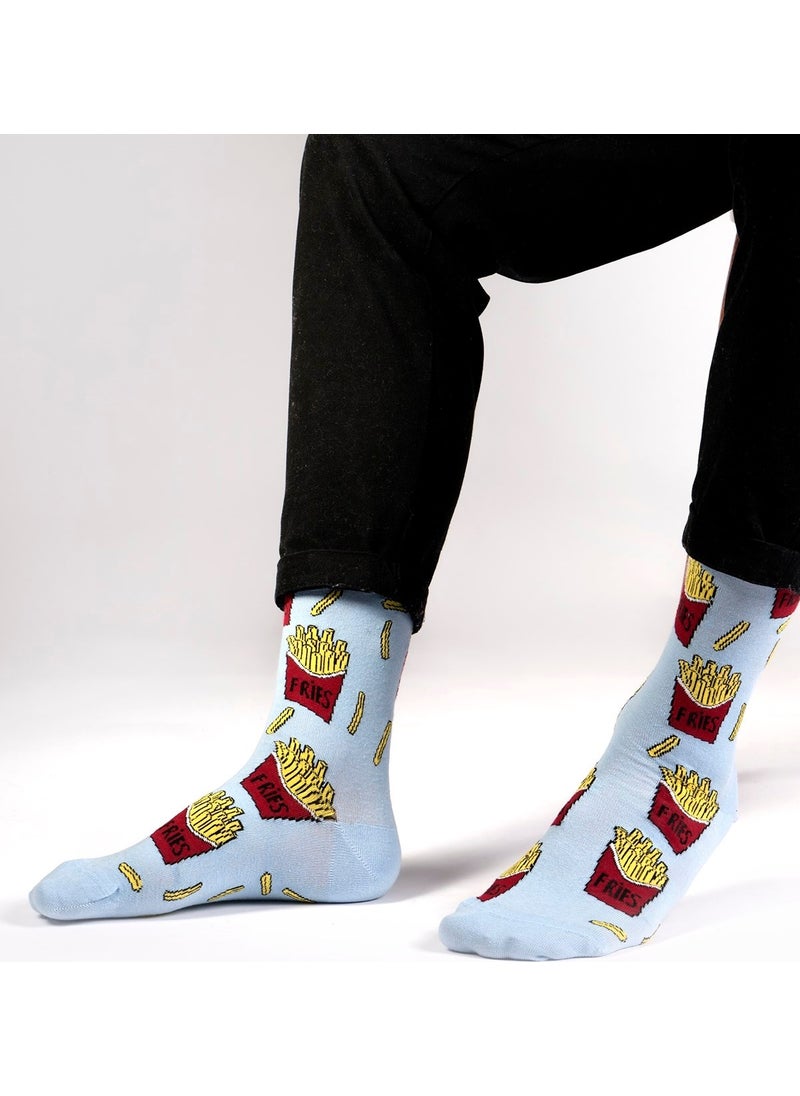 2 Pack Fries Patterned Socks
