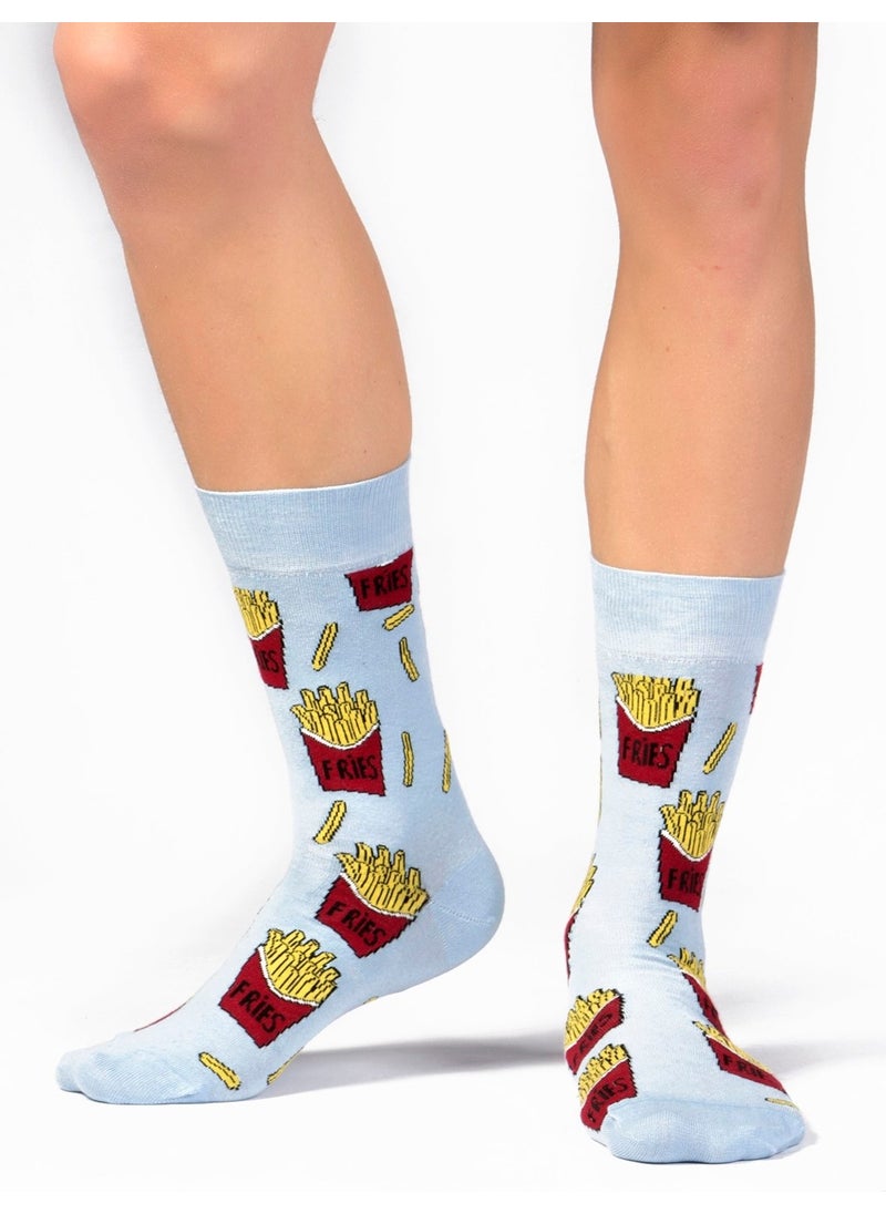 2 Pack Fries Patterned Socks