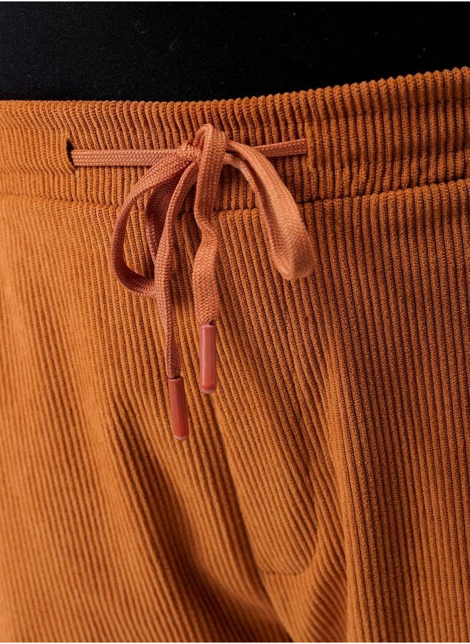 Men Plus Size Loose Fit Self Design Cargo Shorts