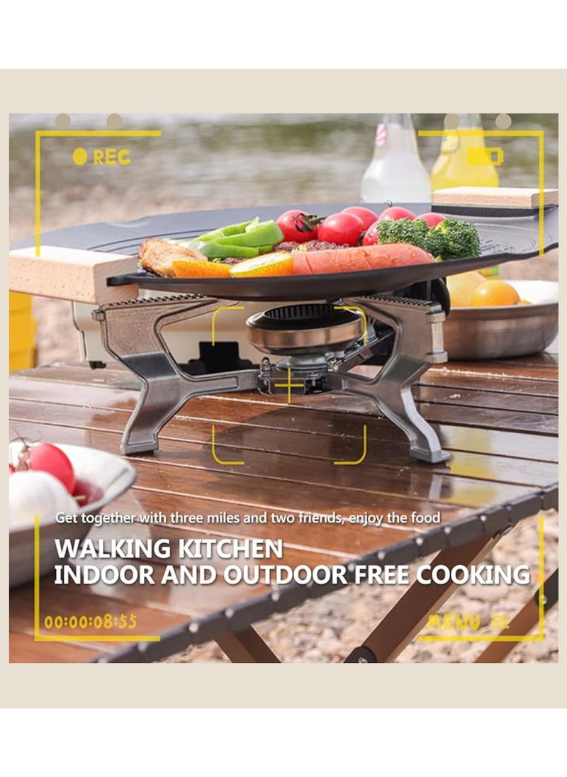 Foldable Stove Camping Butane Stove 2600W 3-5 Minutes To Boil Portable Camping Stove Outdoor Gas Stove With Storage Bag Suitable For Picnic, Backpacking Hiking, Adventure & Home 27.5X8X10.5CM White