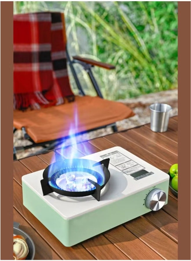 Portable Butane Camping Stove Single Burner with Carrying Case Ideal for Cooking, Picnics, Hiking & BBQ Stainless Steel, Multicolor