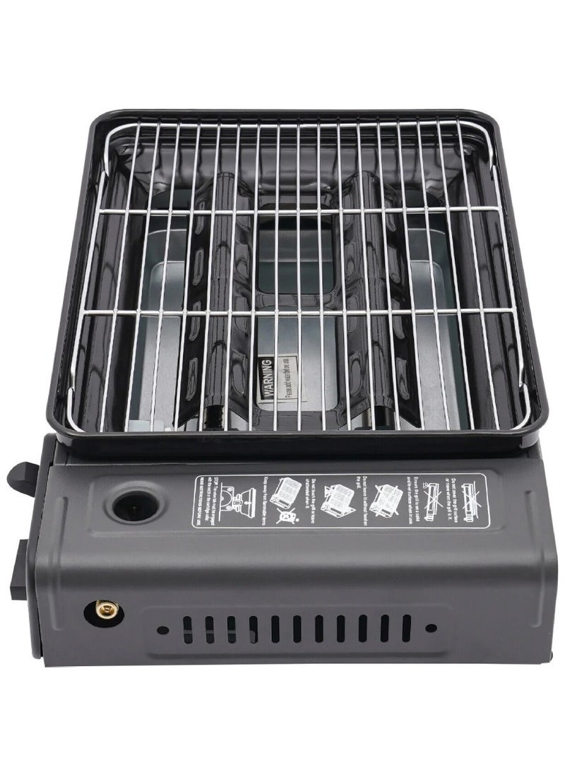 Gas Grill Butane Grill Stove Portable Camping Grill Gas Stove Portable Butane Gas Stove With Grilling Net, Baking Sheet, Carry Case For Camping Traveling Outdoor And Cooking Camping Stove