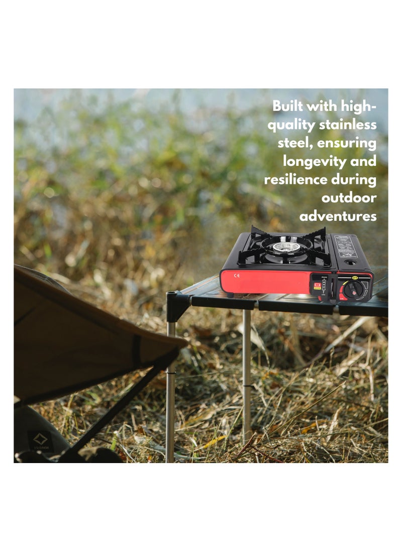 Portable Gas Stove for Camping, Outdoor Cooking, Gas Stove, Mini Oven, Camping Grill, Gas Cooker, Butane/Propane Stove, Camping Accessories, Gas Burner, Camping Kitchen