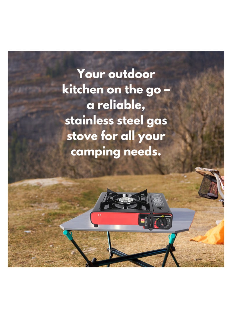 Portable Gas Stove for Camping, Outdoor Cooking, Gas Stove, Mini Oven, Camping Grill, Gas Cooker, Butane/Propane Stove, Camping Accessories, Gas Burner, Camping Kitchen