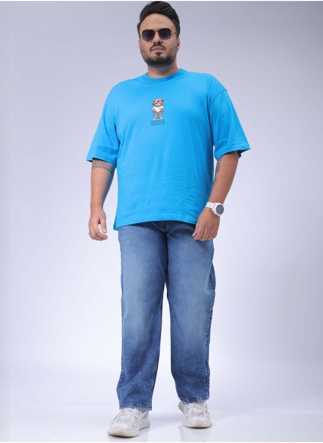 Men Plus Size Vintage Straight Fit Solid Mid-Rise Stretchable Jeans