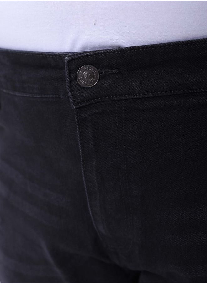 Men Plus Size Vintage Straight Fit Solid Mid-Rise Stretchable Jeans