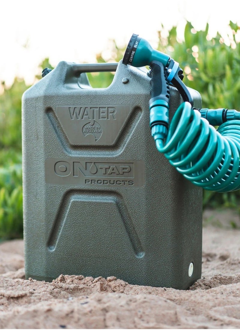 ARB Ontap Portable Shower 22L & 12V - Green Edition - 7 Spray Modes - Perfect for Camping & Beach - OTSGRE400