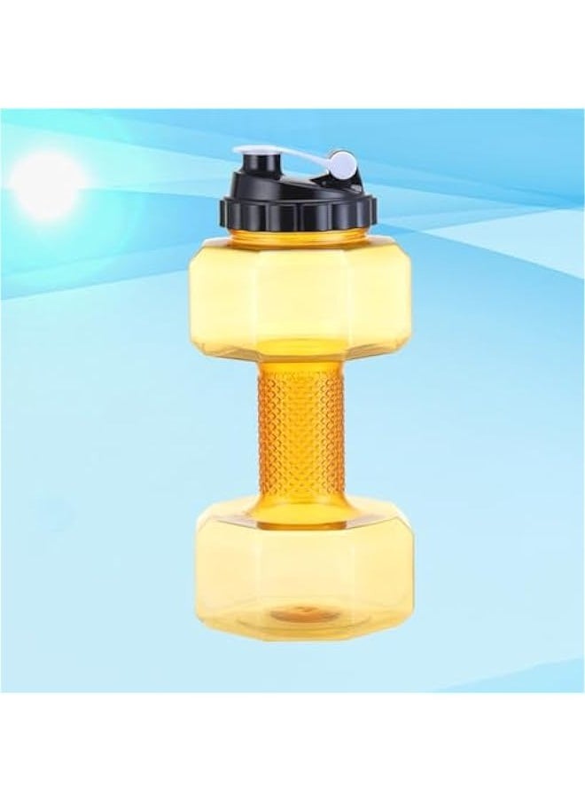 Dumbbell Shape Water Bottle Portable Sports Kettle Fitness Dumbbell Cup Bottle