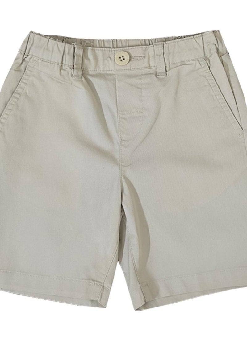 Junior Twill Mid Rise Comfort Elastic Waist Cool Feeling Shorts