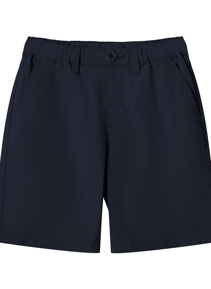 Junior Twill Mid Rise Comfort Elastic Waist Cool Feeling Shorts