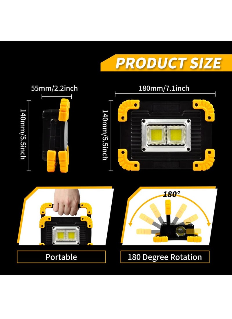 LED Camping Lights Rechargeable, 3000mAh Portable Work Light Rechargeable, 2000LM Portable Outdoor Security Light with PowerBank LED Torch for Emergency, Power Cuts, Tents