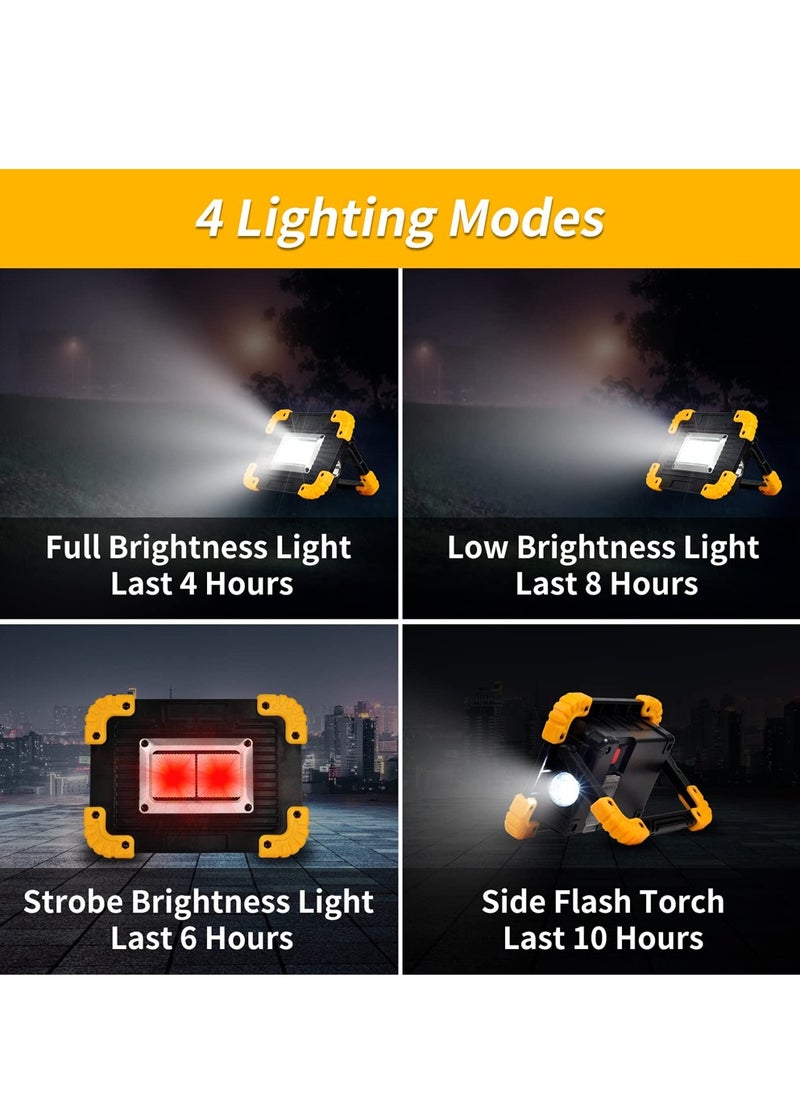 LED Camping Lights Rechargeable, 3000mAh Portable Work Light Rechargeable, 2000LM Portable Outdoor Security Light with PowerBank LED Torch for Emergency, Power Cuts, Tents