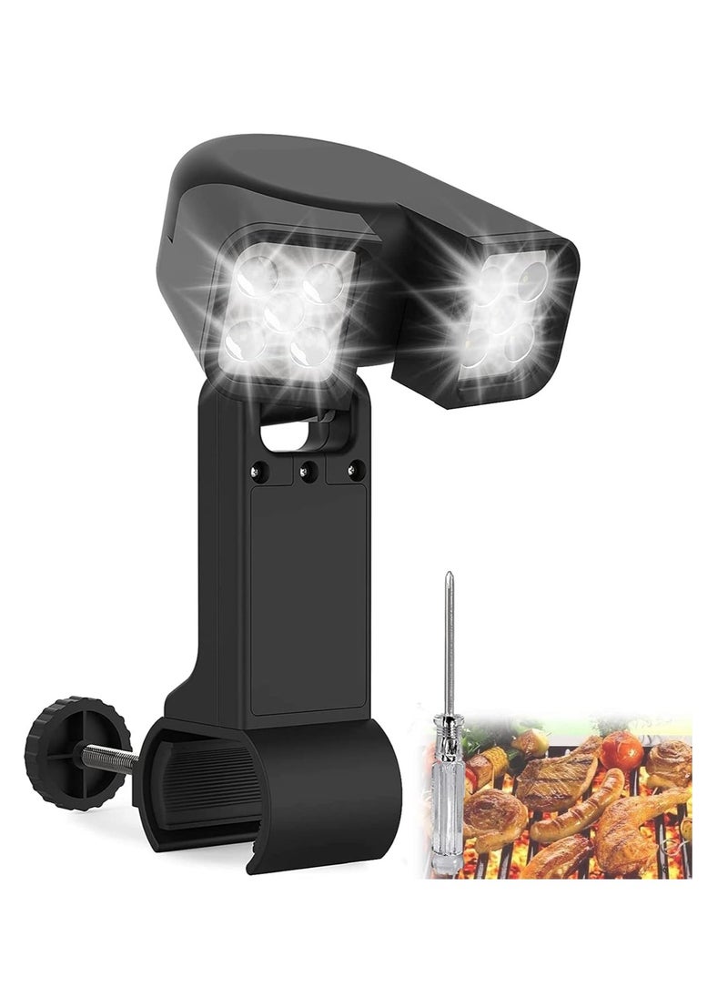 Grill Light For Bbq, Gifts For Men Father, 180° Durable Flexible Barbecue Light For Night Outdoor, 10 Super Bright Led Lamps Grill Lighting Accessories For Grill Handle, Not Included Battery