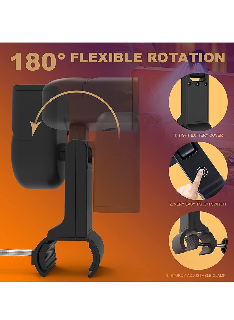 Grill Light For Bbq, Gifts For Men Father, 180° Durable Flexible Barbecue Light For Night Outdoor, 10 Super Bright Led Lamps Grill Lighting Accessories For Grill Handle, Not Included Battery
