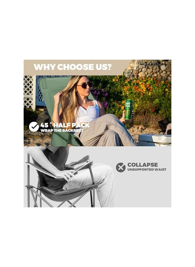 Moon Chair, Camping Chairs, Outdoor Hiking Beach Travel Chair, Comfortable And Durable Folding Chair, Lightweight Camping Chair With Side Pocket (Style 1)