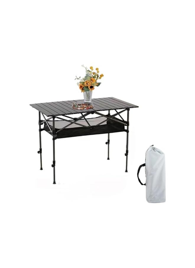 Folding Outdoor Table Portable Camping Adjustable Hight Picnic Table With Carry Bag