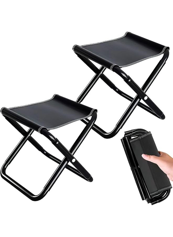 promass 2 PCS Portable Folding Stool with Carry Bag, Folding Stool Lightweight Camping Stool, Suitable for Fishing Hiking Backpacking Travelling BBQ Foldable Stool