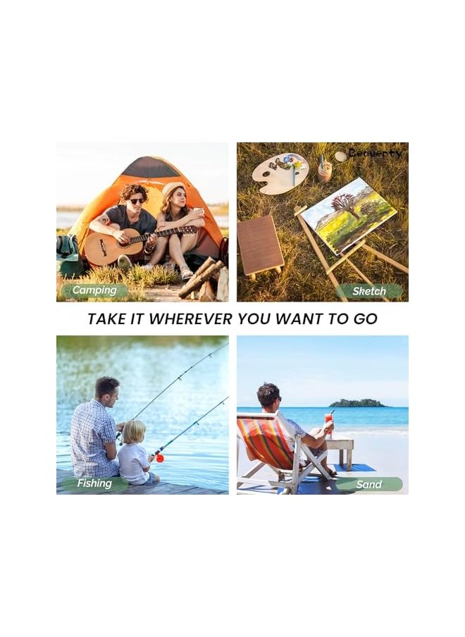 Outdoor Folding Fishing Stool, Camping Chair Stool, Backrest Chair For Travel, Hiking, Camping, Bbq, Fishing, 35 * 28 * 58Cm(Style 2)