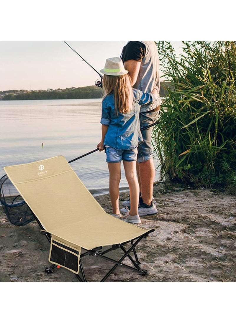 Toby's Camping Chair-09 Portable Heavy Duty Chaise Longue Folded Chair for Sports Patio Outdoor Picnic Fishing