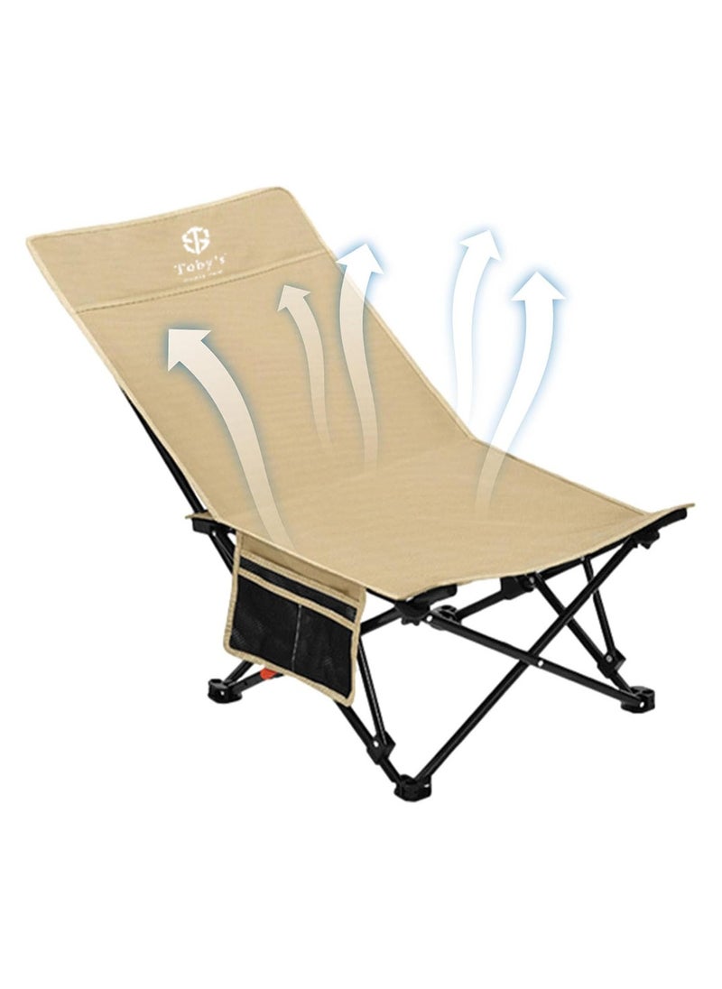 Toby's Camping Chair-09 Portable Heavy Duty Chaise Longue Folded Chair for Sports Patio Outdoor Picnic Fishing