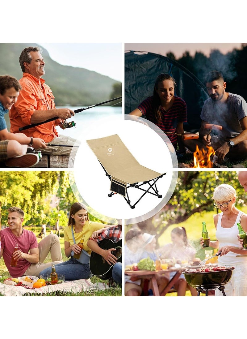 Toby's Camping Chair-09 Portable Heavy Duty Chaise Longue Folded Chair for Sports Patio Outdoor Picnic Fishing